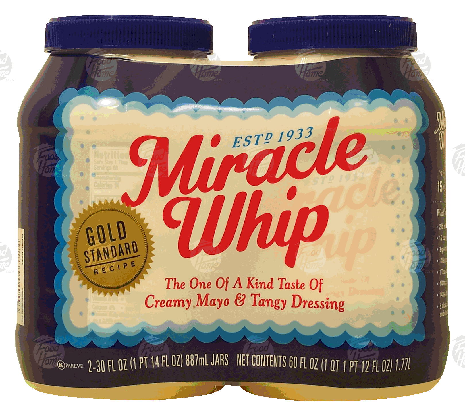 Kraft Miracle Whip creamy mayonnaise & tange dressing, 30-fl. oz. each Full-Size Picture